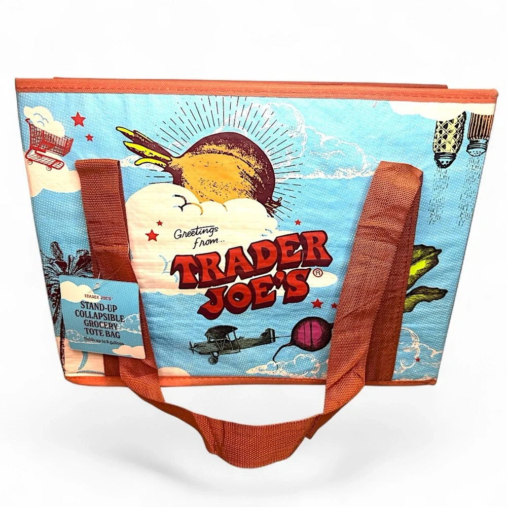 Trader Joe's Stand-Up Collapsible Grocery Tote Bag - Picture 3 of 15